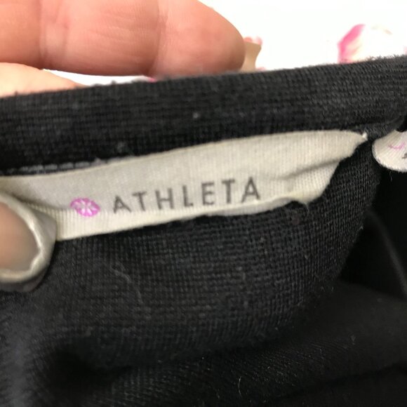 Athleta Black Scoop Neck A-Line Dress - Picture 6 of 6